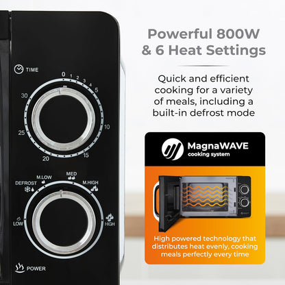 🍽️ Microwave + Mini Fridge Kit - Tower x AstroAI Kitchen Combo